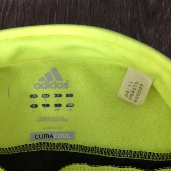 Neon Yellow/Green Adidas ClimaCool 1/4 Zip Running Jacket - Men's Large - Picture 6 of 11